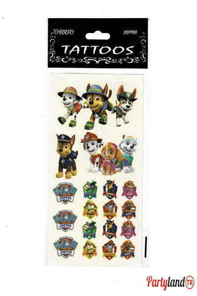 PartylandTR PAW PATROL Geçici Çocuk Dövmesi