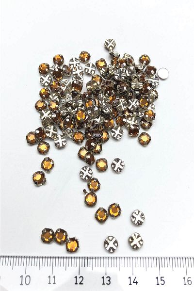 Hobigram Beads Assortment Light Brown Small Case Strut Stone 25 Pieces – Beads, Stylish Design, Women's Accessory –