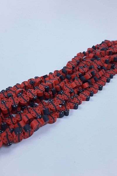 Hobigram Beads Assortment Ladybug Motif Fimo Beads – Beads, Stylish Design, Women's Accessory – Beads –