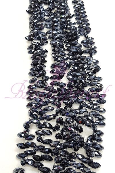 Hobigram Χάντρες Ποικιλία Μαύρο Χρώμα Σειρά Drop Crystal – Χάντρες, Κομψό Σχέδιο, Γυναικείο Αξεσουάρ – Χάντρες – Bo