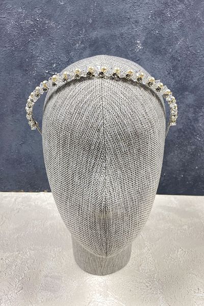 Hobigram Accesoriu de păr Tiara de mireasă cu mărgele de perle și cristal decupat pentru cele mai frumoase mirese – Coroană, cu pietre de cristal – T
