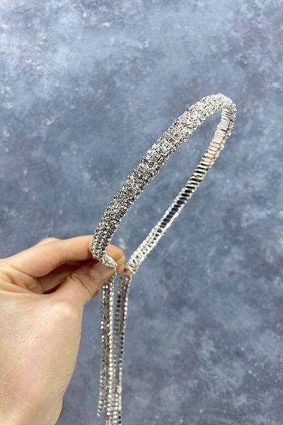 Hobigram Accesoriu de păr Tiara de mireasă cu 3 rânduri pentru cele mai frumoase mirese – Coroană, piatră de cristal, model elegant – Coroană