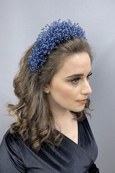 Hobigram Blue Atair Henna și coroană de mireasă pentru cele mai frumoase mirese – Coroană, piatră de cristal, model elegant, coroană de mireasă – coroană
