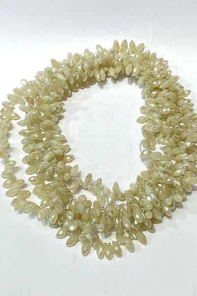 Hobigram Beads Assortment Dark Cream Drop Crystal Beads – Beads, Stylish Design, Women's Accessory – Beads – B