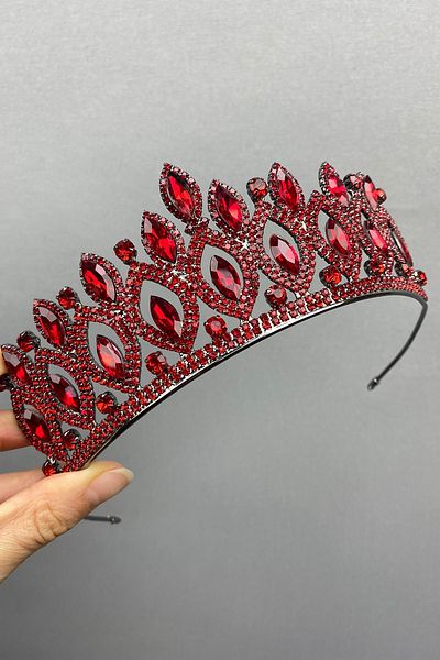 Hobigram Set de coroană și cercei de mireasă model Elis pentru cele mai frumoase mirese – Coroană, piatră de cristal, model elegant – Coroană – T