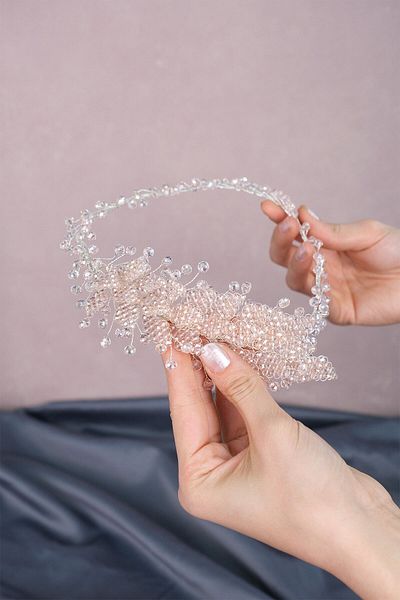 Hobigram Flizyy Crystal Beaded Bridal Tiara Accesoriu pentru păr pentru cele mai frumoase mirese – Coroană, Crystal Stone, Model elegant