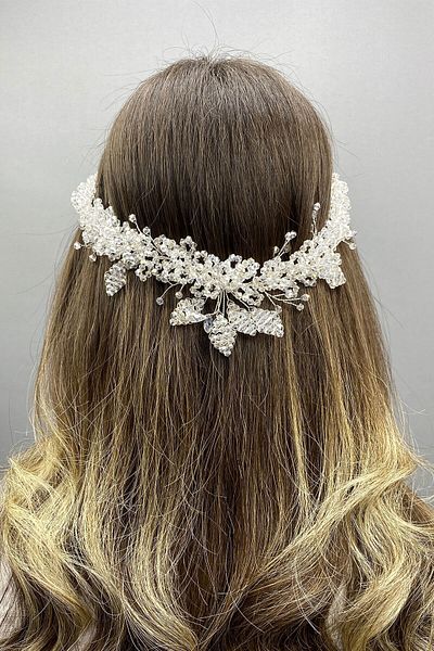 Hobigram Accesoriu de păr Sıla Model Gelin Henna pentru cele mai frumoase mirese – Coroană, Piatră de cristal, Model elegant – Coroană