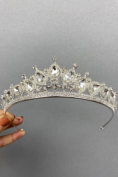 Hobigram Model Ade Little Drop Stone Tiara de mireasa pentru cele mai frumoase mirese – Coroana, Crystal Stone, Model elegant – Coroana – T