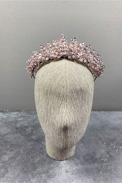 Hobigram Asleny Mărgele Brodate Coroana Henna Mireasa pentru Cele mai Frumoase Mirese – Coroana, Piatra de Cristal, Model Elegant – Coroana – T