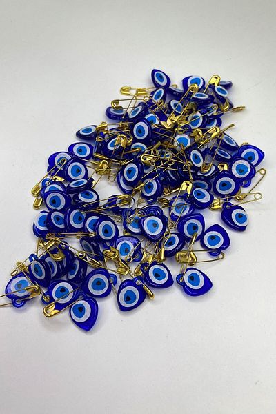 Hobigram Beads Assortment Blue Needle Evil Eye Beads 25 Pieces – Beads, Stylish Design, Women's Accessory – Beads