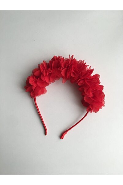 Hobigram En Güzel Gelinlere Kırmızı Çiçekli Tac Lohusa Tacı Kına Tacı – Taç, Kristal Taşlı, Şık Model – Taç