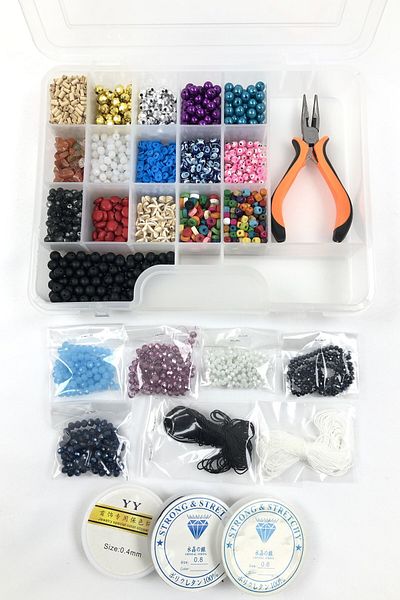 Hobigram Beads Assortment Jewelry Material Making Starter Kit – Beads, Stylish Design, Women's Accessory – Bonc