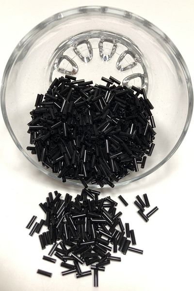 Hobigram Beads Assortment Black Tube Beads 5 mm – Beads, Stylish Design, Women's Accessory – Beads