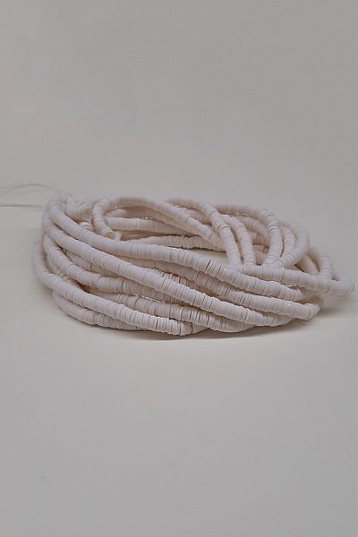Hobigram Beads Assortment Cream Fimo Dough Beads 6mm – Beads, Stylish Design, Women's Accessory – Beads – Beads