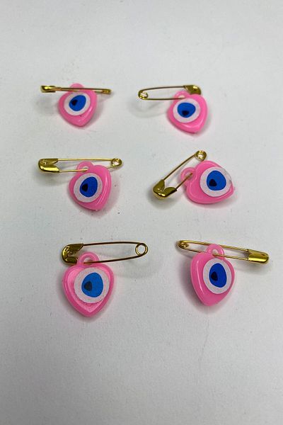 Hobigram Beads Assortment Pink Needle Evil Eye Beads 100 Pieces – Beads, Stylish Design, Women's Accessory – Boncu