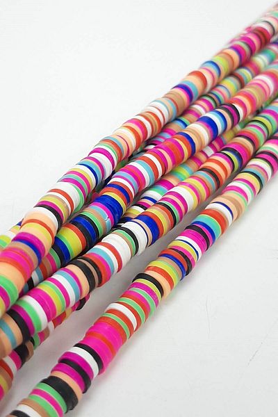 Hobigram Beads Assortment Multicolored Fimo Dough Beads 6 mm – Beads, Stylish Design, Women's Accessory – Beads