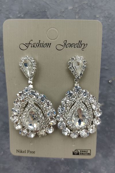 Hobigram Model Akbahar Tiara de mireasa si cercei cu piatra pentru cele mai frumoase mirese – Coroana, piatra de cristal, model elegant – T