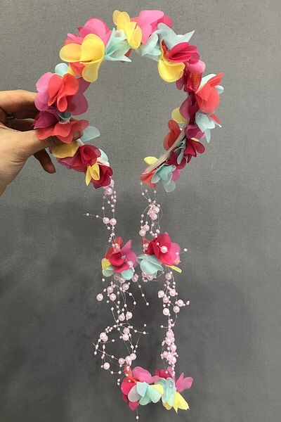 Hobigram Marbled Laser Flower Crown for the Most Beautiful Brides – Crown, Crystal Stone, Stylish Model, Bridal Crown – Crown – Crown