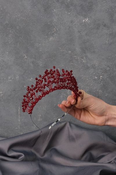 Hobigram Coroana de mireasa Aren Henna cu margele de cristal pentru cele mai frumoase mirese – Coroana, cu pietre de cristal, model elegant, coroana de mireasa