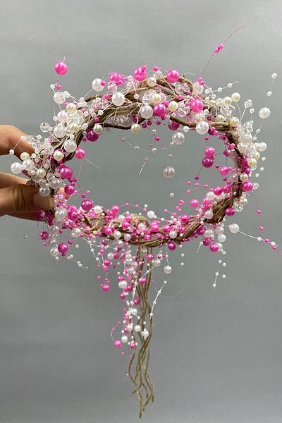 Hobigram Coroana de mireasa cu perle crem si paie cu cristale pentru cele mai frumoase mirese – Coroana, model elegant cu pietre de cristal – Ta