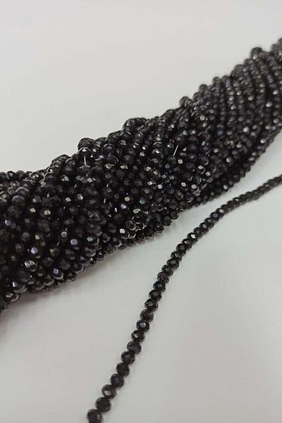Hobigram Beads Assortment Black Shiny Crystal Beads 4 mm – Beads, Stylish Design, Women's Accessory – Beads –