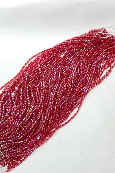 Hobigram Ποικιλία χάντρες Κόκκινες χάντρες Janjanlı Pyramid Array Crystal Beads 4 mm – Χάντρες, Κομψό Σχέδιο – Χάντρες –