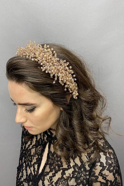 Hobigram Pollux Crystal Stone Henna and Bridal Tiara for the Most Beautiful Brides – Crown, Crystal Stone, Stylish Model – Crown –