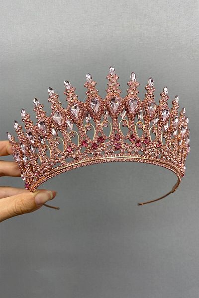 Hobigram Coroana de Henna pentru Mireasa Model Pink Rose pentru Cele mai Frumoase Mirese – Coroana – Coroana