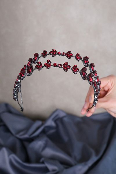 Hobigram Coroana de mireasa Henna din cristal de sticla Alpha Shuttle pentru cele mai frumoase mirese – Coroana, cu pietre de cristal, model elegant – T