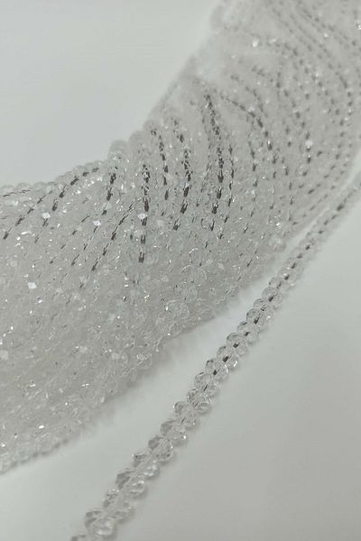 Hobigram Ποικιλία χάντρες Απλές λευκές κρυστάλλινες χάντρες 6 mm – χάντρες, κομψό σχέδιο, γυναικείο αξεσουάρ – χάντρες – Β