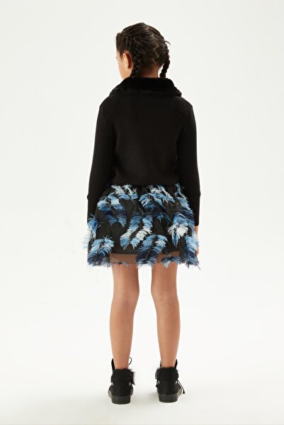 Tyess Girl's Black Cardigan 23FW0TJ4705