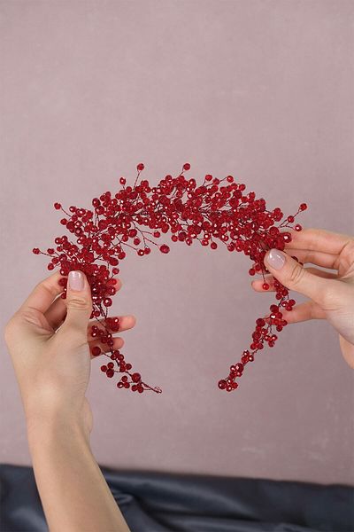 Hobigram Accesoriu de păr de mireasă cu mărgele de cristal asiatic pentru cele mai frumoase mirese – coroană, cu pietre de cristal, model elegant – coroană