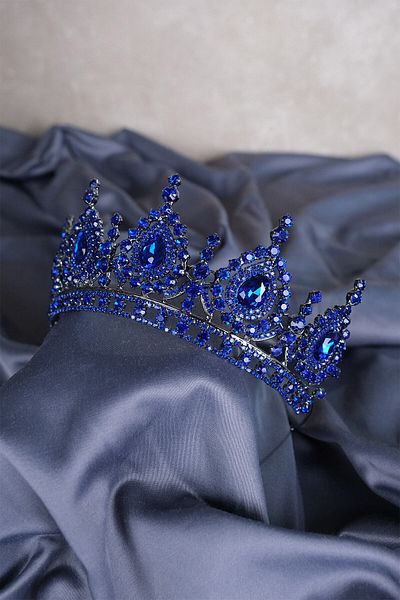 Hobigram Cei mai frumoși mireși Ahu Drop Crystal Stone Bridal Henna Crown – Coroană, Crystal Stone, Model elegant – Coroană –