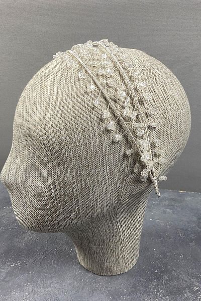 Hobigram Coroana de mireasa Henna cu margele de cristal Leva cu doua rânduri transparente pentru cele mai frumoase mirese – Coroana, cu pietre de cristal –