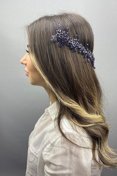 Hobigram Accesoriu de păr Sıla Model Bridal Henna pentru cele mai frumoase mirese – Coroană, Pietre de cristal, Model elegant, Tiara de mireasă