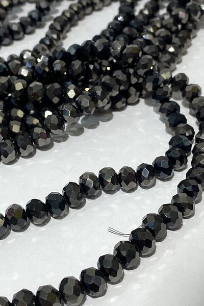 Hobigram Χάντρες Ποικιλία Anthracite Grey Crystal Beads 8 mm – Χάντρες, Κομψό Σχέδιο, Γυναικείο Αξεσουάρ – Χάντρες –