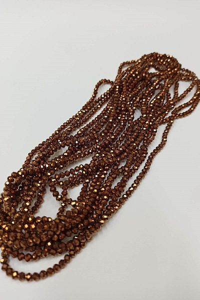 Hobigram Beads Assortment Bright Brown Crystal Beads 4 mm – Beads, Stylish Design, Women's Accessory – Bon