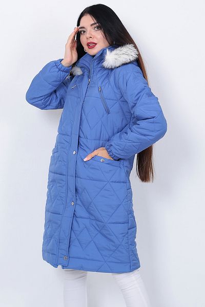 NARİKA QUILTED Coat Lined Houndstooth Patterned