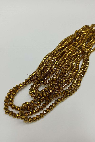Hobigram Beads Assortment Golden Yellow Crystal Beads 6 mm – Beads, Stylish Design, Women's Accessory – Beads –
