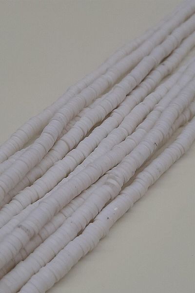 Hobigram Assortment of Beads White Fimo Dough Beads 4mm – Beads, Stylish Design, Women's Accessory – Beads – Bonc