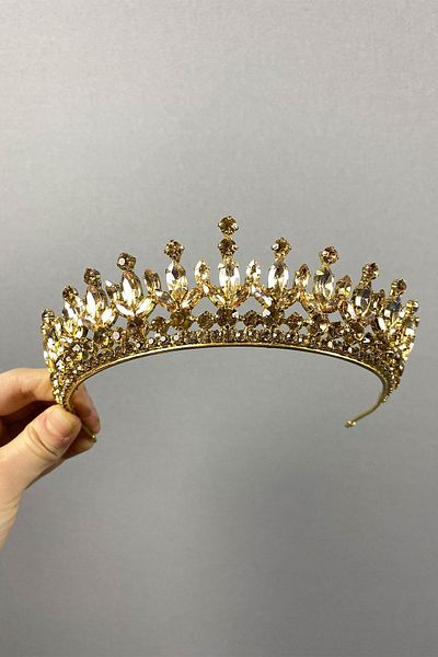 Hobigram Pedro Stone Bridal Henna Crown pentru cele mai frumoase mirese – Coroană, Crystal Stone, Model elegant, Tiara de mireasă – Coroană –