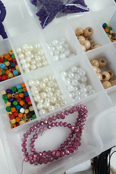 Hobigram Sortiment de mărgele Set avantajos de bijuterii pentru începători pentru copii – mărgele, design elegant, accesoriu pentru femei –