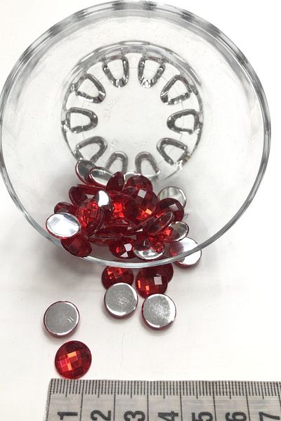 Hobigram Sortiment de mărgele Roșu Rotund Plastic Lipire Piatră 20 gr – Mărgele, Design Elegant – Mărgele – Bon