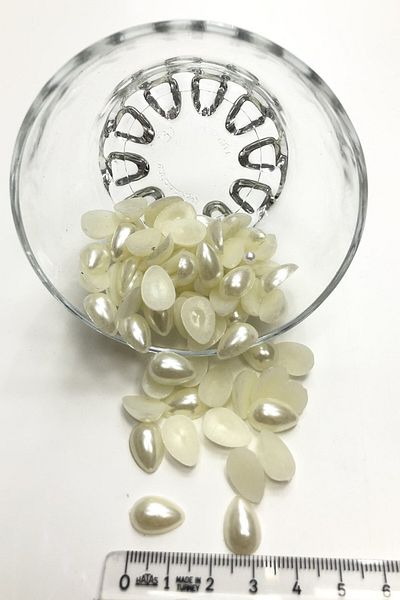 Hobigram Χάντρες Ποικιλία Drop Cream Half Pearl Beads Plastic – Χάντρες, Κομψό Σχέδιο, Γυναικείο Αξεσουάρ – Bonc