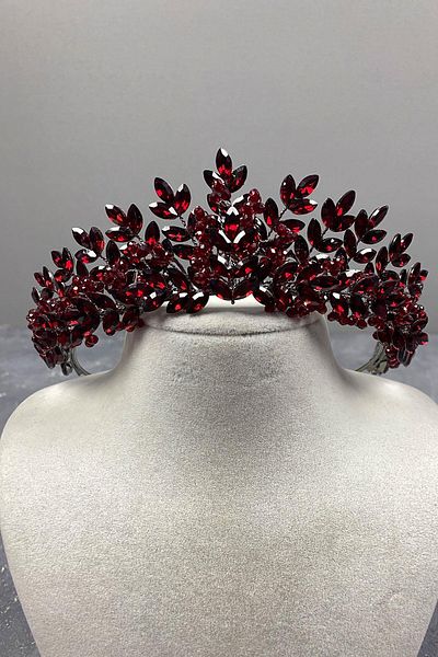 Hobigram Asleny Mărgele Brodate Coroana Henna Mireasa pentru Cele mai Frumoase Mirese – Coroana, Piatra de Cristal, Model Elegant – Coroana – T