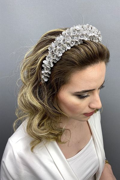 Hobigram Light Gray Fairy Henna and Bridal Crown for the Most Beautiful Brides – Crown, Crystal Stone, Stylish Model, Bridal Crown – t