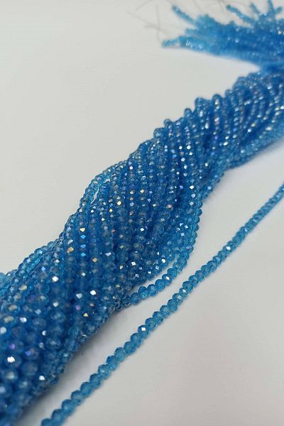 Hobigram Beads Assortment Blue Light Crystal Beads 4 mm – Beads, Stylish Design, Women's Accessory – Beads – Bo