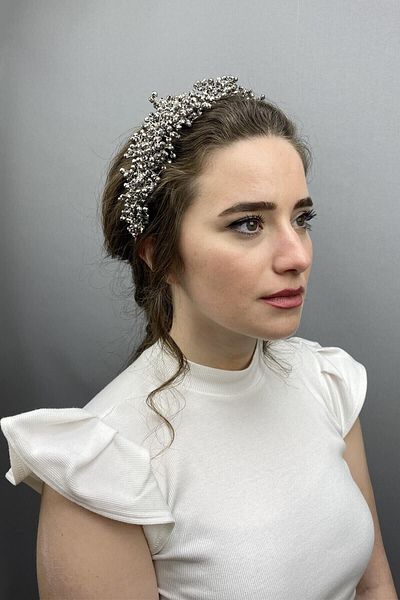 Hobigram Henna și coroană de mireasă cu cristal de piatră Pollux pentru cele mai frumoase mirese – Coroană, cu piatră de cristal, model elegant – Coroană –