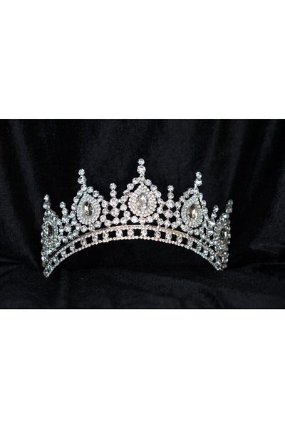 Hobigram Coroana de mireasa pentru cele mai frumoase mirese – Coroana, cu pietre de cristal, model elegant, coroana de mireasa, accesoriu de par – Coroana – Coroana