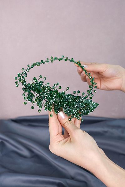 Hobigram Flizyy Crystal Beaded Bridal Tiara Accesoriu pentru păr pentru cele mai frumoase mirese – Coroană, Crystal Stone, Model elegant